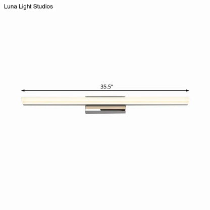 Modern minimalist silver led vanity lamp bathroom wall sconce