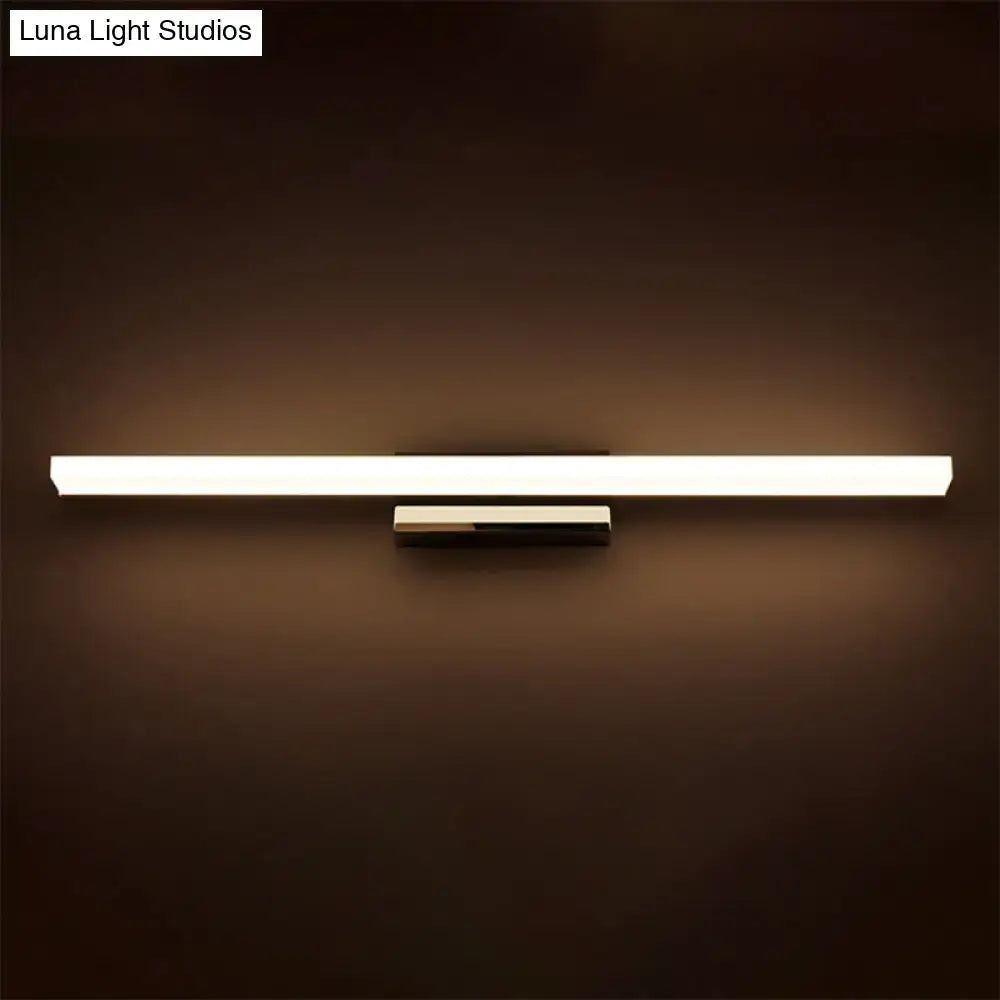 Modern minimalist silver led vanity lamp bathroom wall sconce