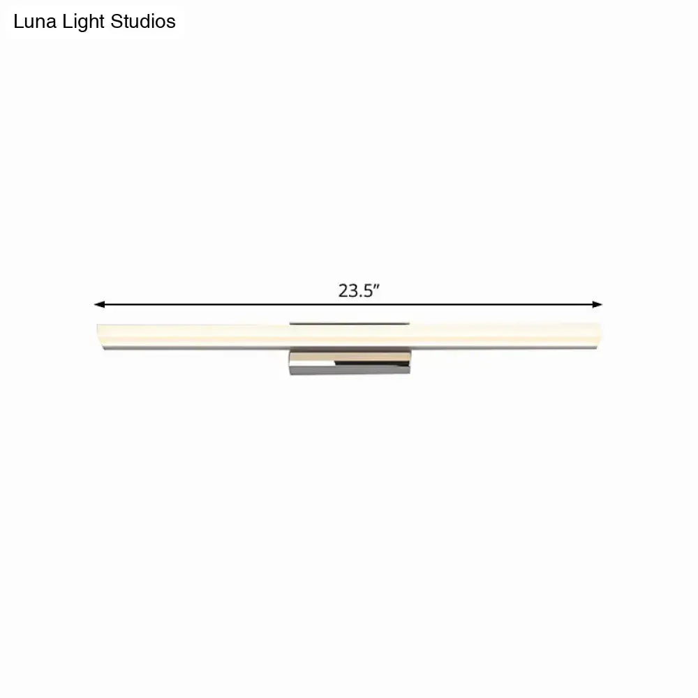 Modern minimalist silver led vanity lamp bathroom wall sconce