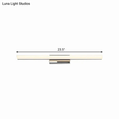 Modern minimalist silver led vanity lamp bathroom wall sconce