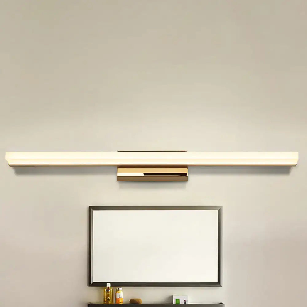 Modern minimalist silver led vanity lamp bathroom wall sconce