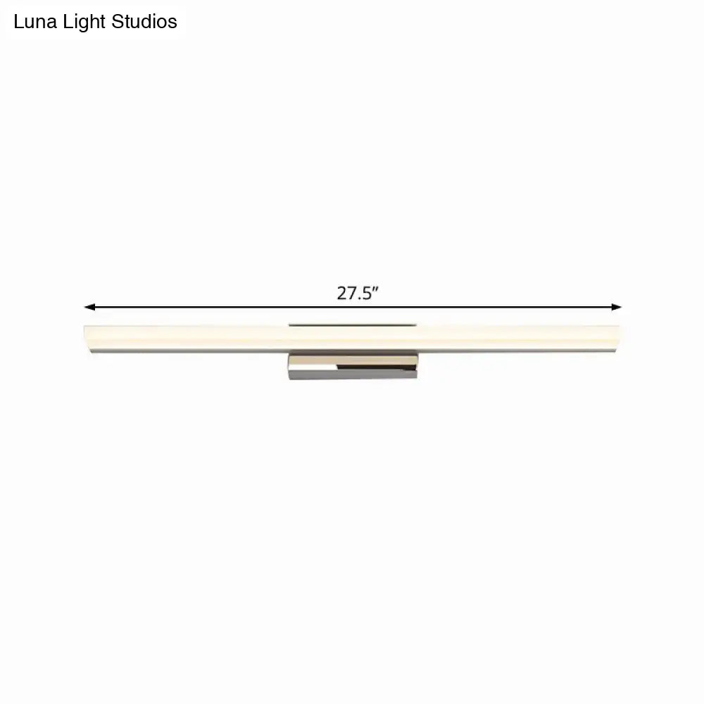 Modern minimalist silver led vanity lamp bathroom wall sconce