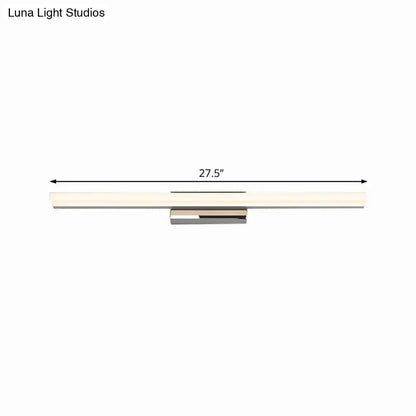 Modern minimalist silver led vanity lamp bathroom wall sconce
