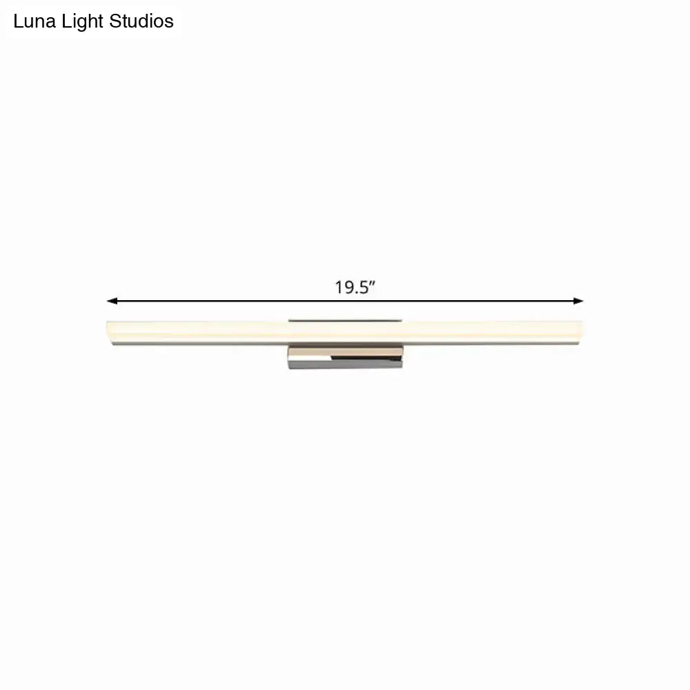 Modern minimalist silver led vanity lamp bathroom wall sconce