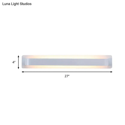 Modern minimalist silver linear wall lamp living room light