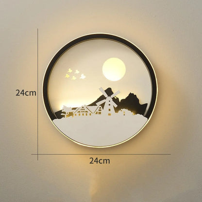 Modern Minimalist Wall Art Lamp for Bedroom and Background Decor