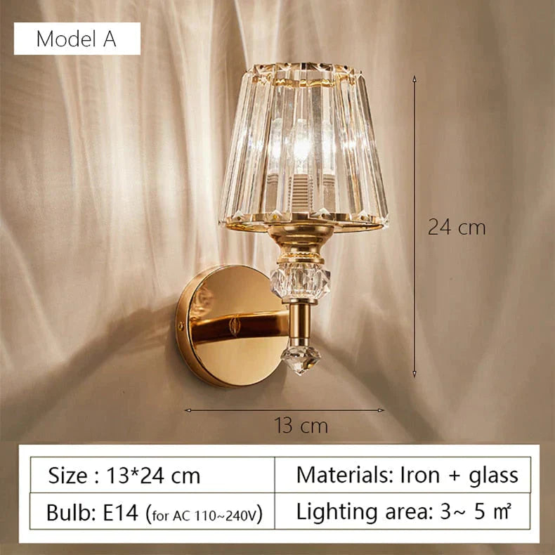 DecorBites™ Modern Minimalist Wall Lamp with Glass Shade for Bedside Lighting Living Room Lighting