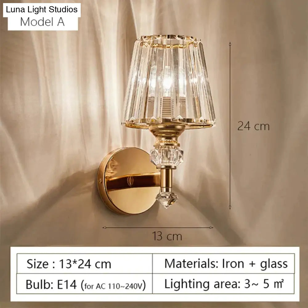 DecorBites™ Modern Minimalist Wall Lamp with Glass Shade for Bedside Lighting Living Room Lighting
