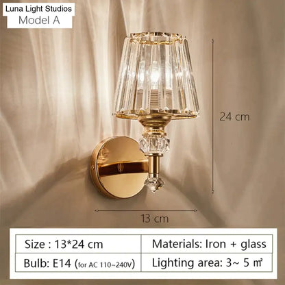 DecorBites™ Modern Minimalist Wall Lamp with Glass Shade for Bedside Lighting Living Room Lighting