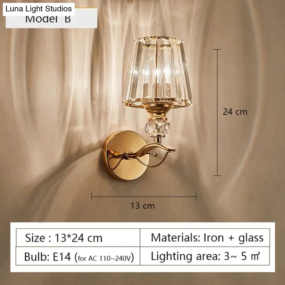 DecorBites™ Modern Minimalist Wall Lamp with Glass Shade for Bedside Lighting Living Room Lighting