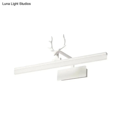 Modern minimalist white antler design led wall lamp bedroom light