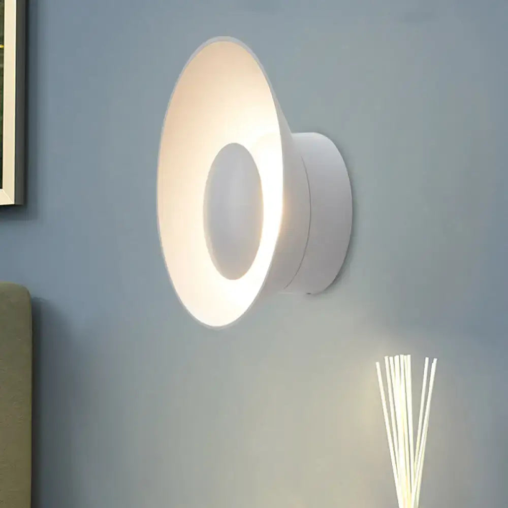 Modern minimalist white & black led wall lamp living room sconce