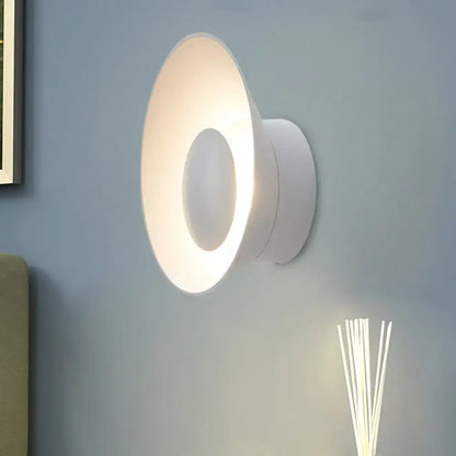 Modern minimalist white & black led wall lamp living room sconce