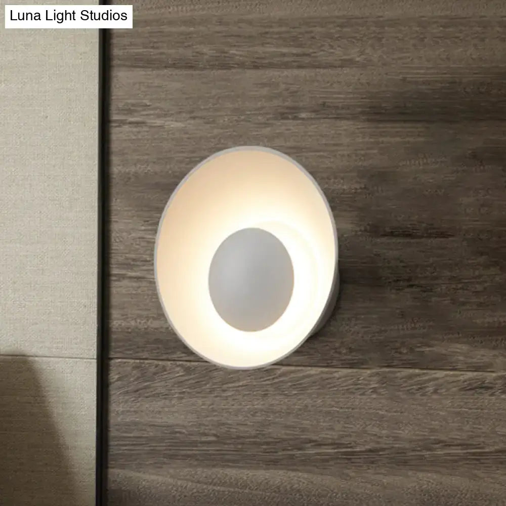 Modern minimalist white & black led wall lamp living room sconce