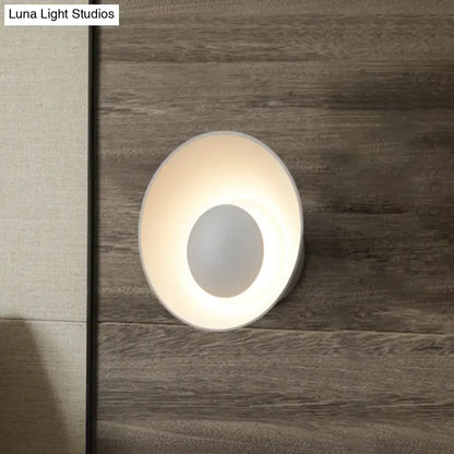 Modern minimalist white & black led wall lamp living room sconce
