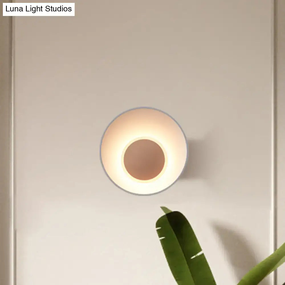 Modern minimalist white & black led wall lamp living room sconce