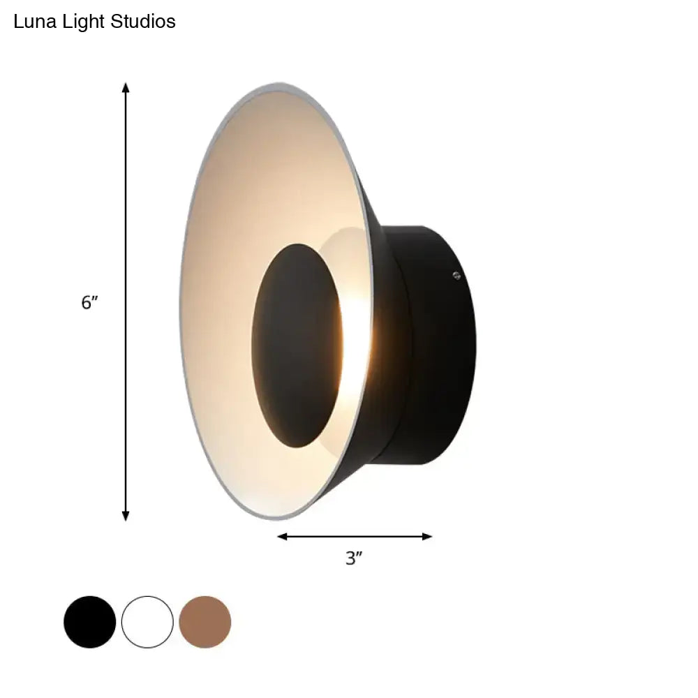 Modern minimalist white & black led wall lamp living room sconce