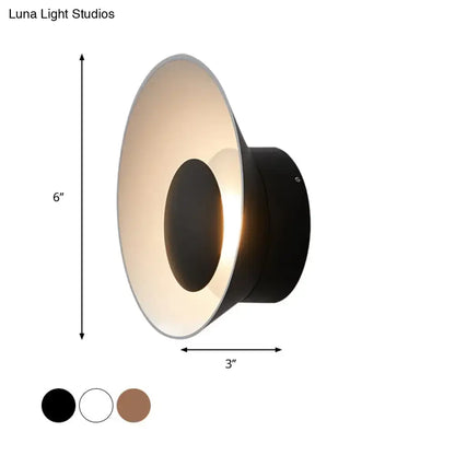 Modern minimalist white & black led wall lamp living room sconce