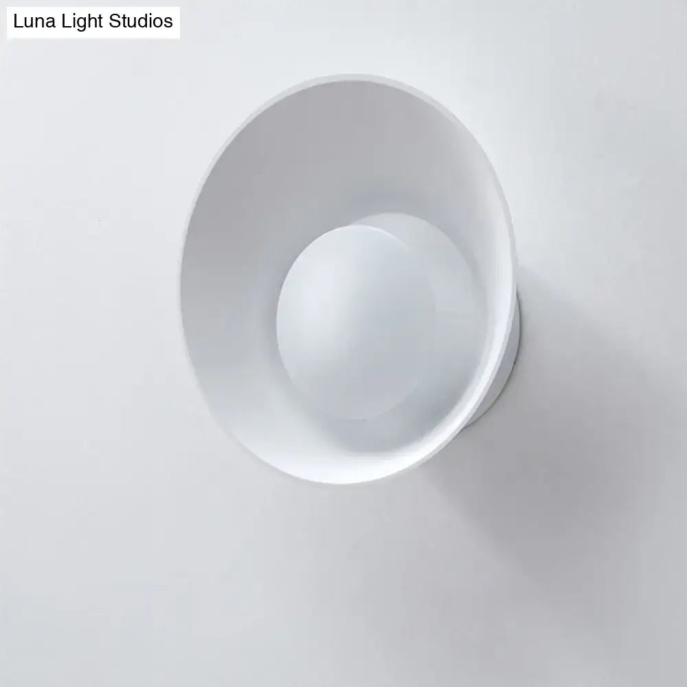 Modern minimalist white & black led wall lamp living room sconce