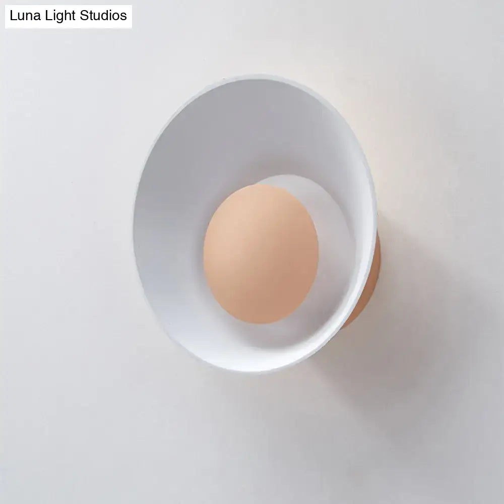 Modern minimalist white & black led wall lamp living room sconce