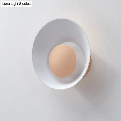 Modern minimalist white & black led wall lamp living room sconce