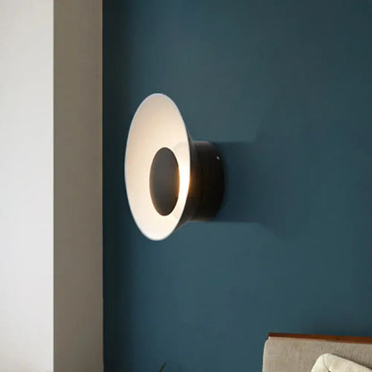 Modern minimalist white & black led wall lamp living room sconce