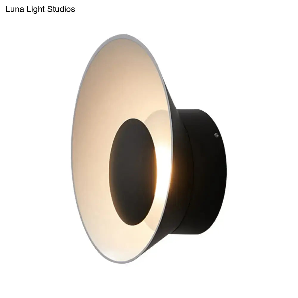 Modern minimalist white & black led wall lamp living room sconce