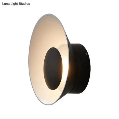 Modern minimalist white & black led wall lamp living room sconce