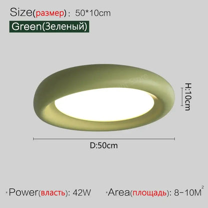 Modern minimalist white cream led ceiling lamp for bedroom