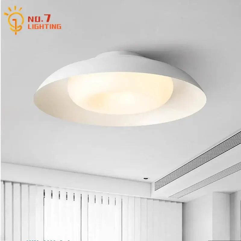Modern minimalist white cream wind ceiling light for living room