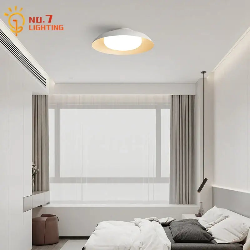Modern minimalist white cream wind ceiling light for living room