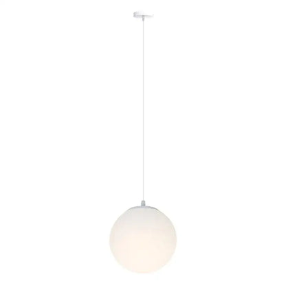 Modern minimalist white frosted acrylic ball pendant light dining room