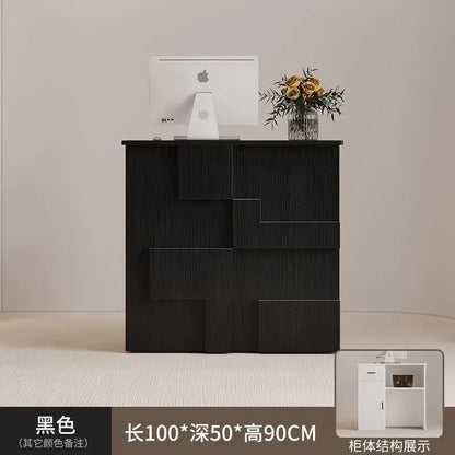 Modern minimalist white geometric living room lockers