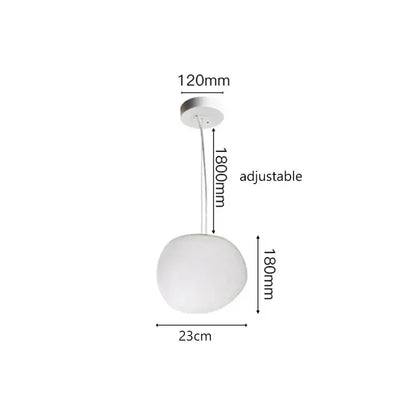 Modern minimalist white glass ball led pendant lights living room