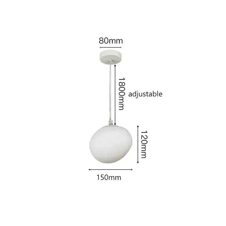 Modern minimalist white glass ball led pendant lights living room