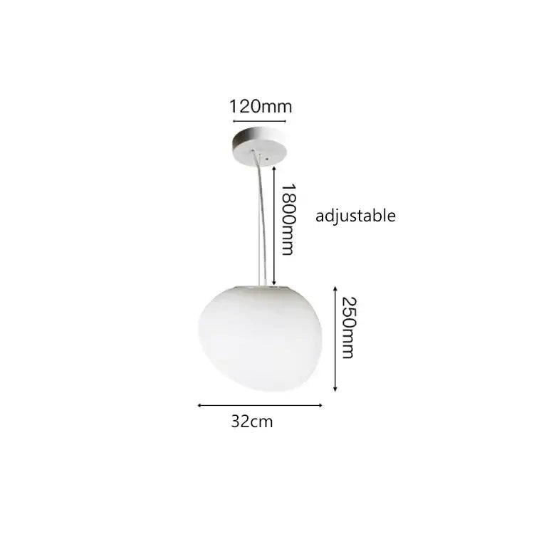 Modern minimalist white glass ball led pendant lights living room