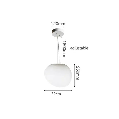 Modern minimalist white glass ball led pendant lights living room