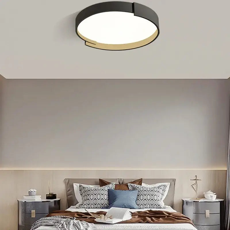 Modern minimalist white & gray led ceiling lamp for bedrooms