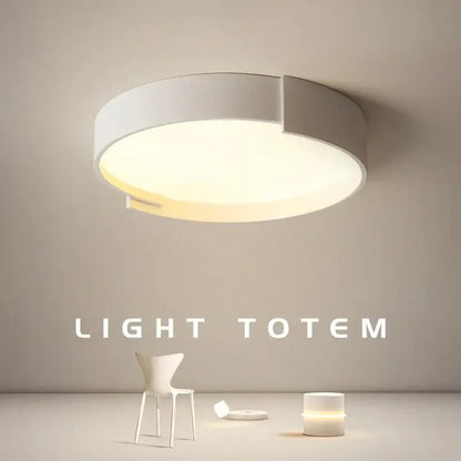 Modern minimalist white & gray led ceiling lamp for bedrooms