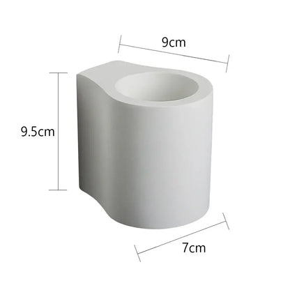 Modern minimalist white gypsum led wall lamp for bedroom lighting