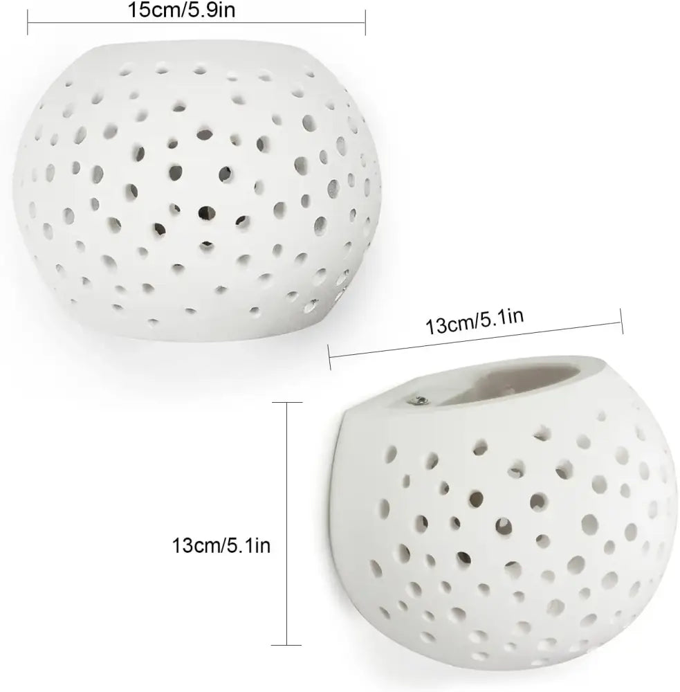 Modern minimalist white gypsum led wall lamp for bedroom lighting