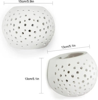 Modern minimalist white gypsum led wall lamp for bedroom lighting