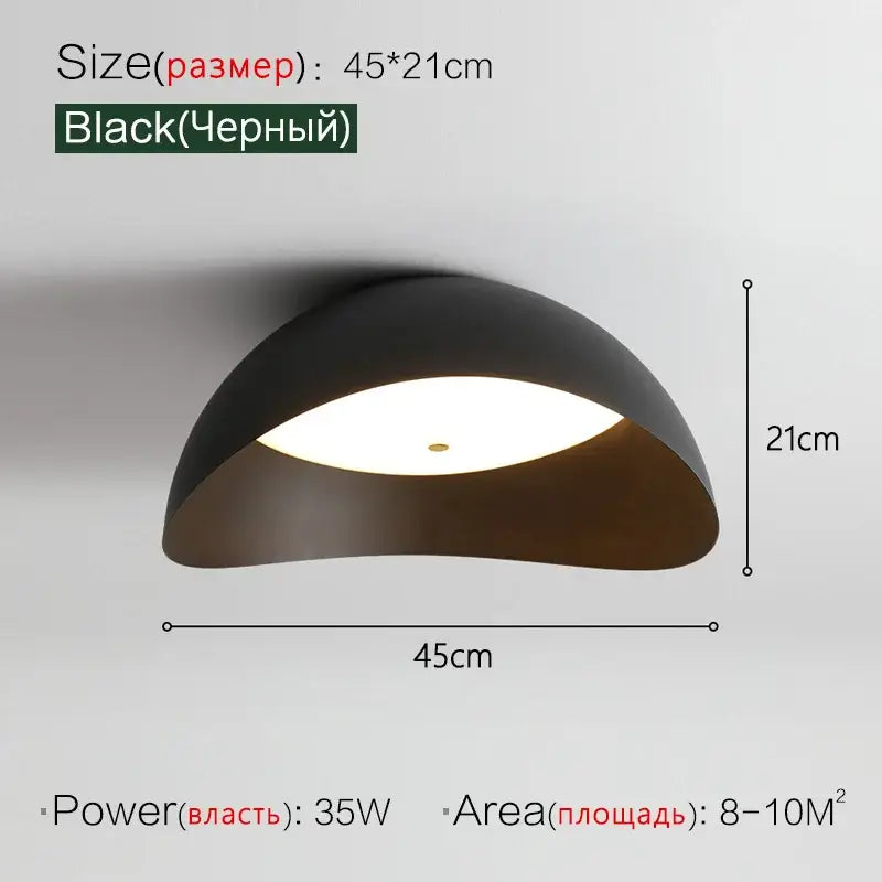 Modern minimalist white ingot ceiling lamp for bedroom lighting