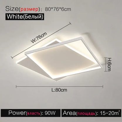 Modern minimalist white led ceiling lamp – bedroom ambient light