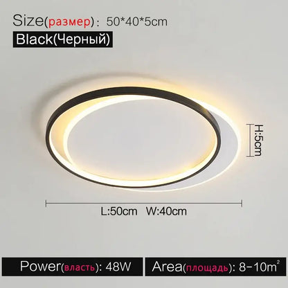 Modern minimalist white led ceiling lamp – bedroom ambient light