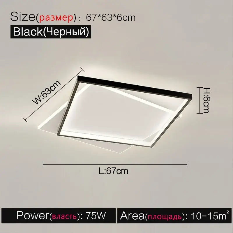 Modern minimalist white led ceiling lamp – bedroom ambient light