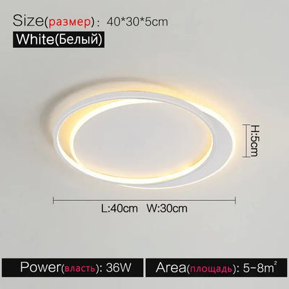 Modern minimalist white led ceiling lamp – bedroom ambient light