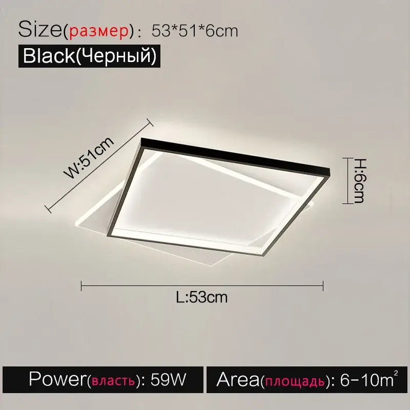 Modern minimalist white led ceiling lamp – bedroom ambient light