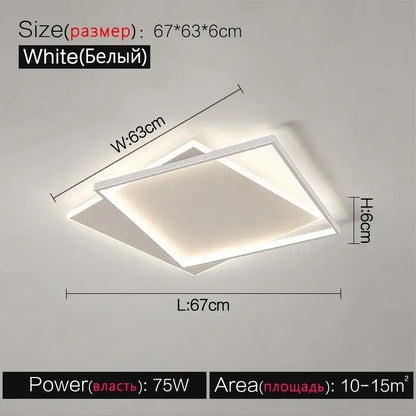 Modern minimalist white led ceiling lamp – bedroom ambient light