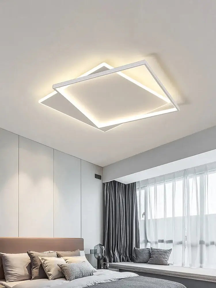 Modern minimalist white led ceiling lamp – bedroom ambient light